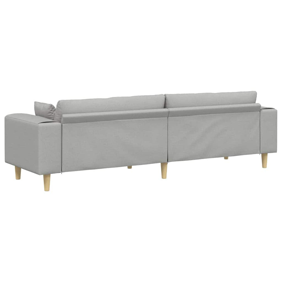 Stoffen Bank met kussen Wolkengrijs 208 cm Stof