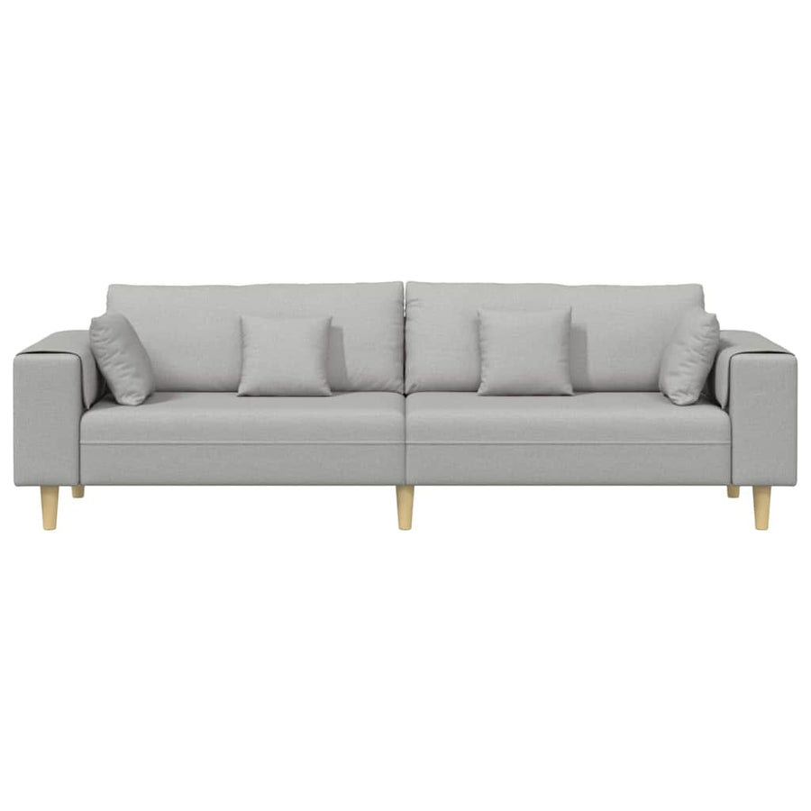 Stoffen Bank met kussen Wolkengrijs 208 cm Stof