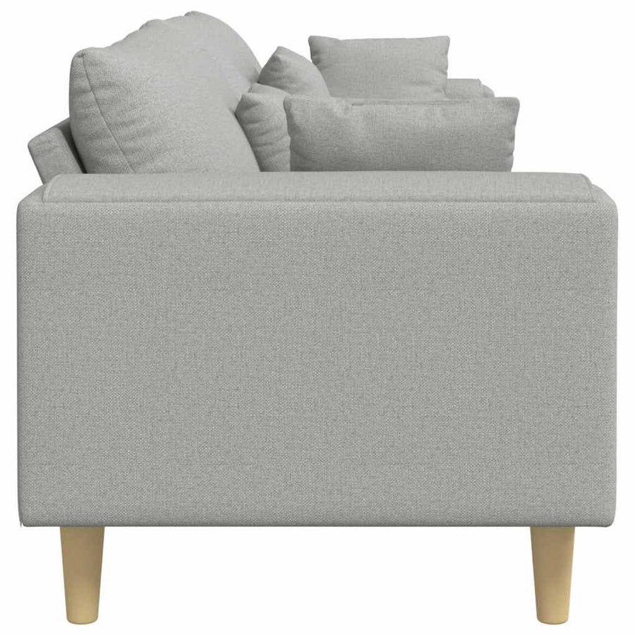 Stoffen Bank met kussen Wolkengrijs 208 cm Stof