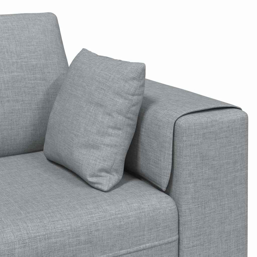 Stoffen Bank met kussen 3 pcs Lichtgrijs 208 cm Stof