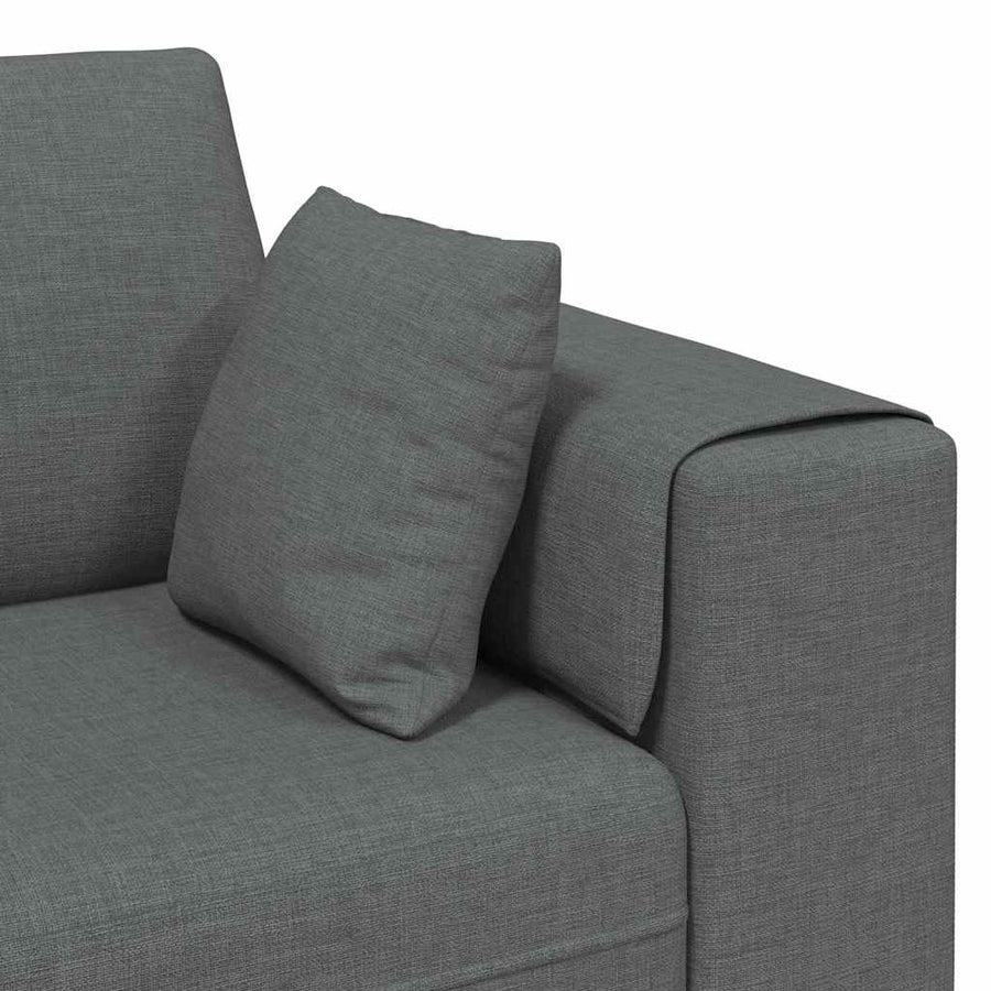 Stoffen Bank met kussen 3 pcs Donkergrijs 208 cm Stof