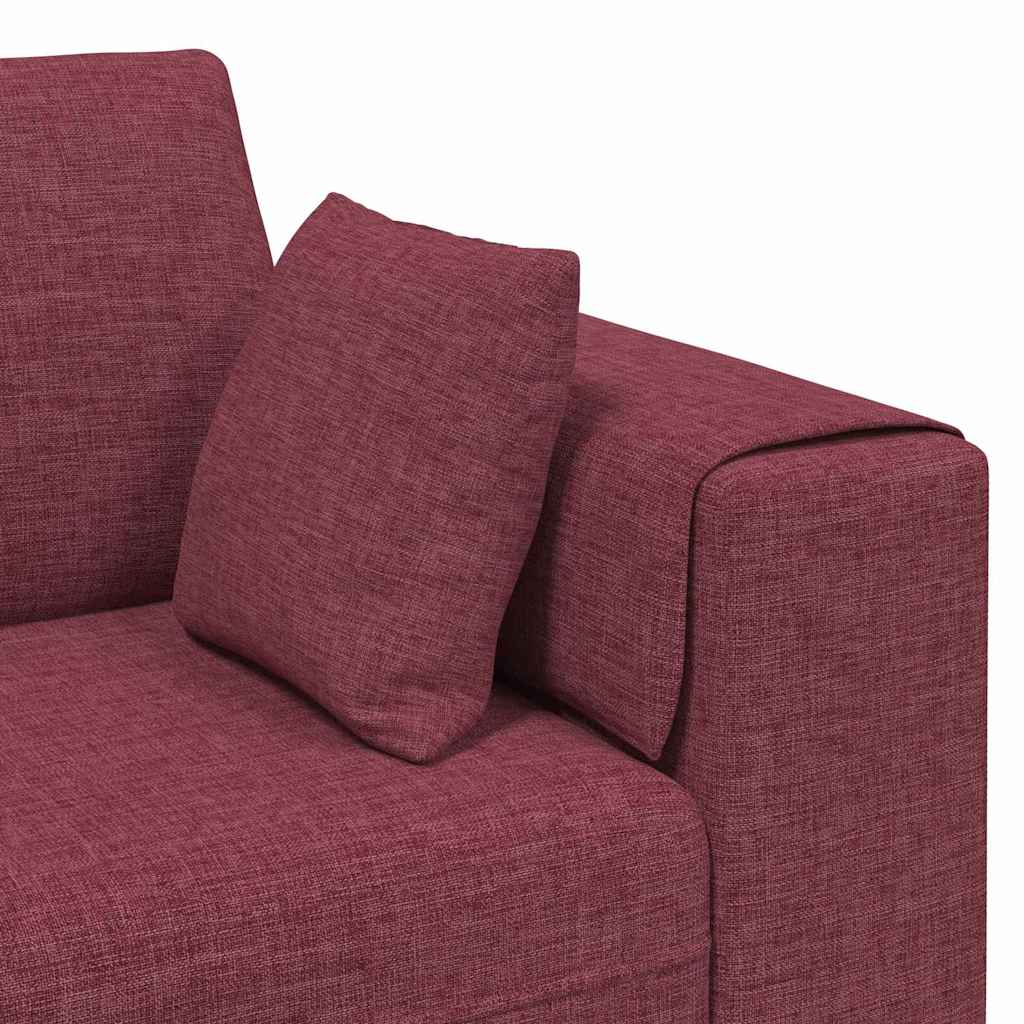 Stoffen Bank met kussen 3 pcs Wijnrood 208 cm Stof