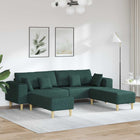 Bank donkergroen stof