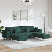 Bank donkergroen stof