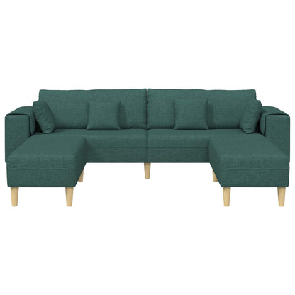 Bank met kussen 3 pcs Donkergroen Stof