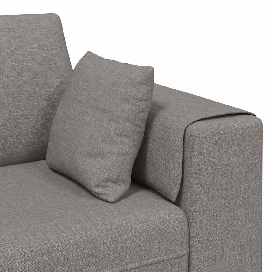 Stoffen Bank met kussen 3 pcs Taupe 208 cm Stof