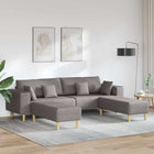Bank 208 cm taupe stof 3-delig