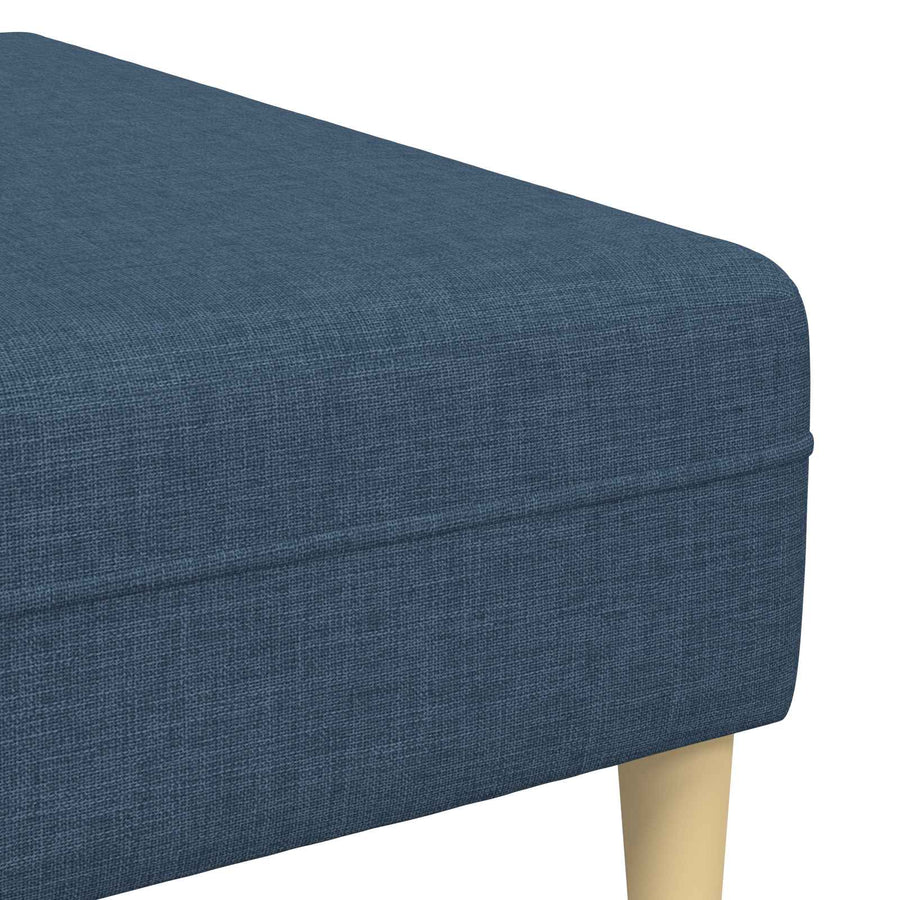 Bank met kussen 3 pcs Blauw Stof