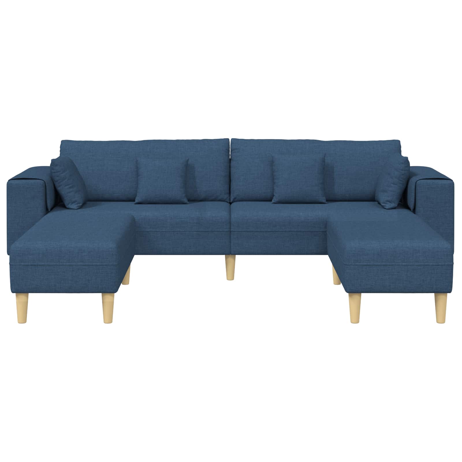 Bank met kussen 3 pcs Blauw Stof