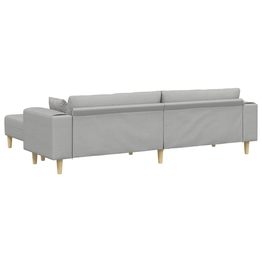Stoffen Bank met kussen 3 pcs Wolkengrijs 208 cm Stof