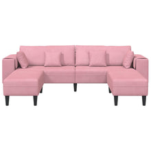 Bank Met Kussen 3 Pcs Roze Fluweel