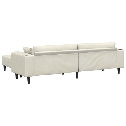 Bank 3 pcs Crème 250 x 188 x 76 cm Fluweel