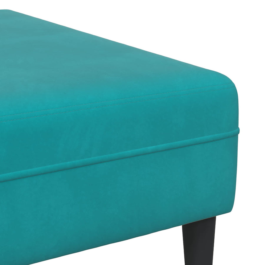 Bank 3 pcs Turquoise 250 x 188 x 76 cm Fluweel