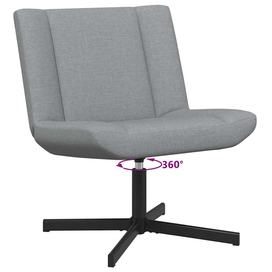 Draaistoel Lichtgrijs 63 x 75 x 76 cm Stof