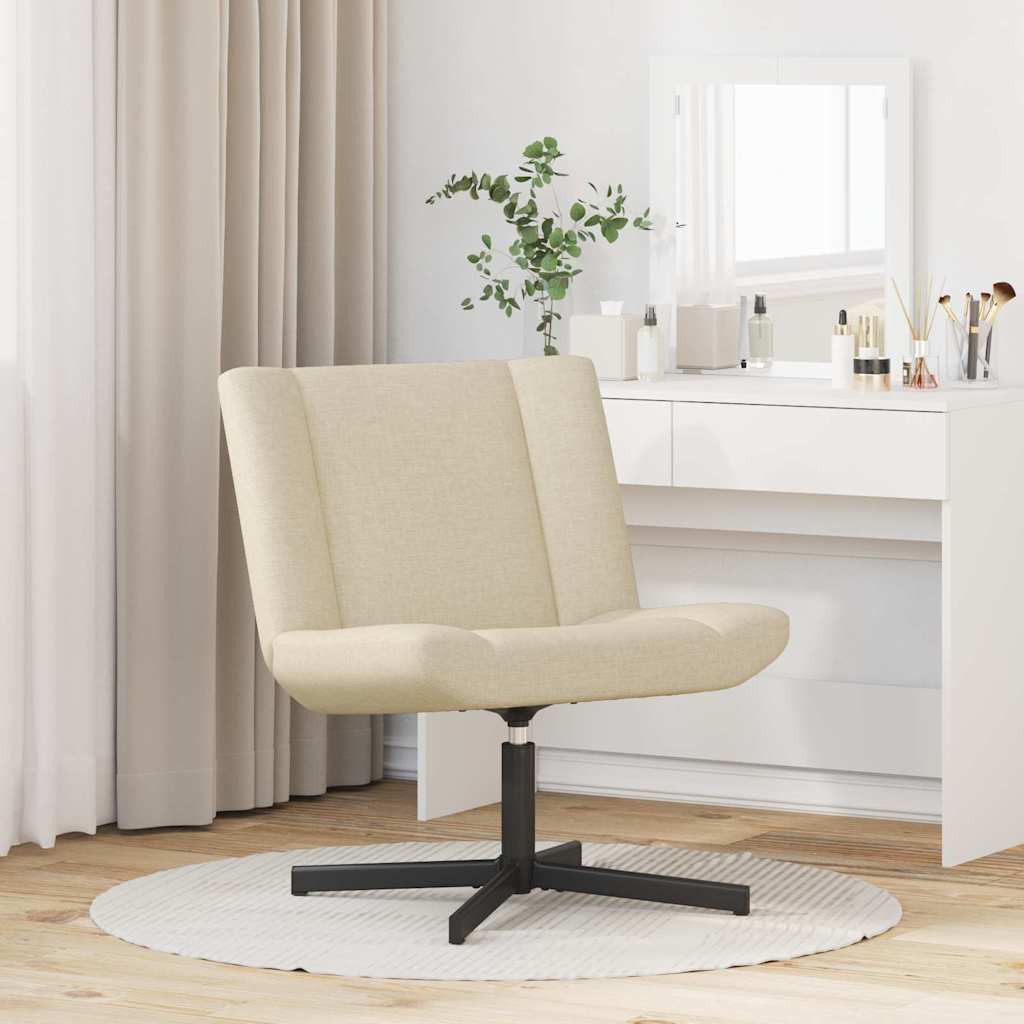 Draaistoel Crème 63 x 75 x 76 cm Stof