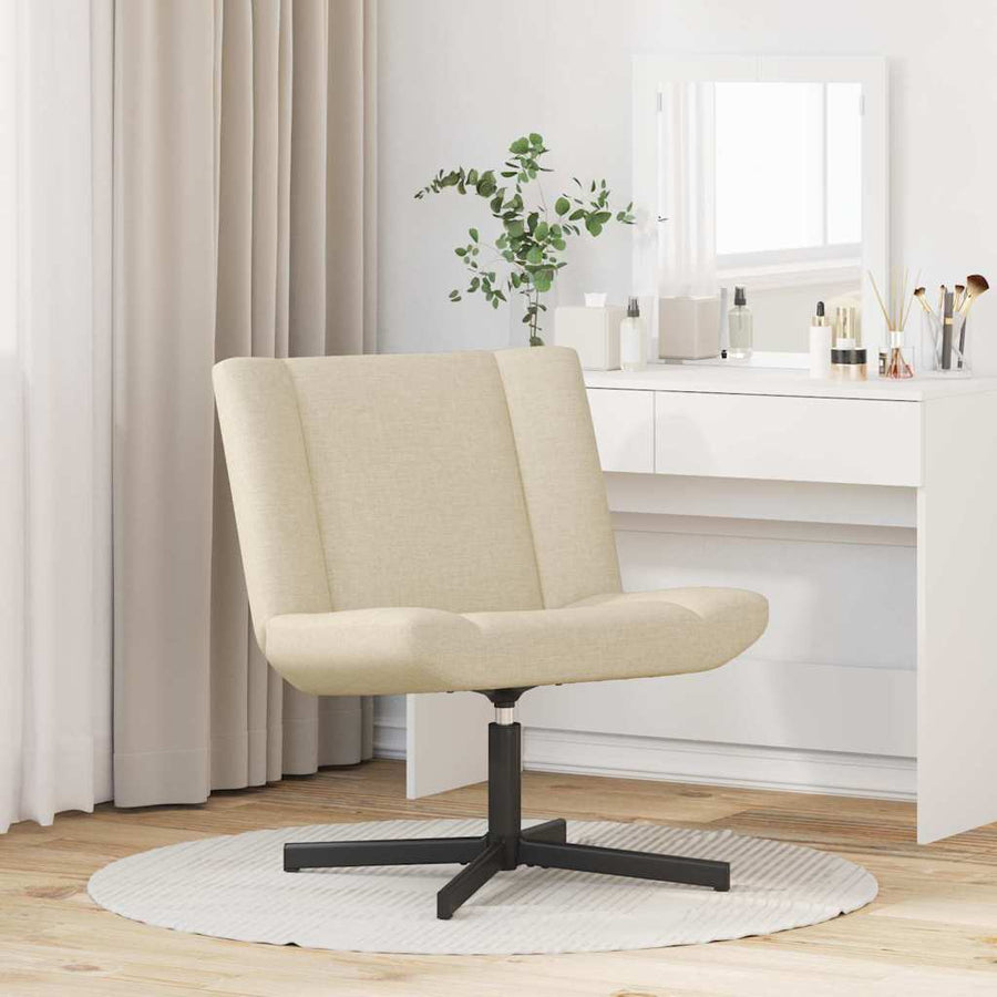 Draaistoel Crème 63 x 75 x 76 cm Stof