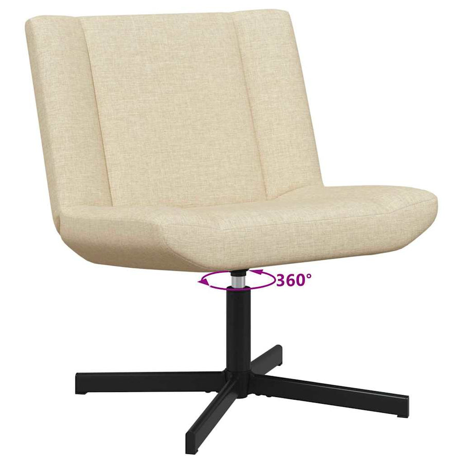 Draaistoel Crème 63 x 75 x 76 cm Stof