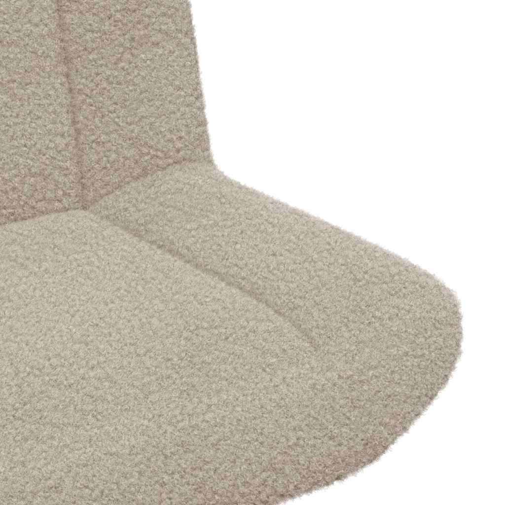 Draaistoel Relaxstoel Lichtgrijs Curly Stof