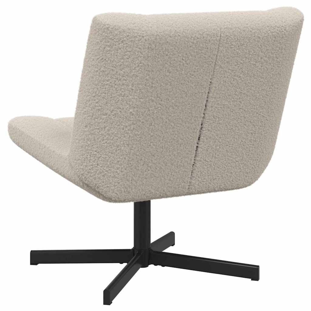 Draaistoel Relaxstoel Lichtgrijs Curly Stof