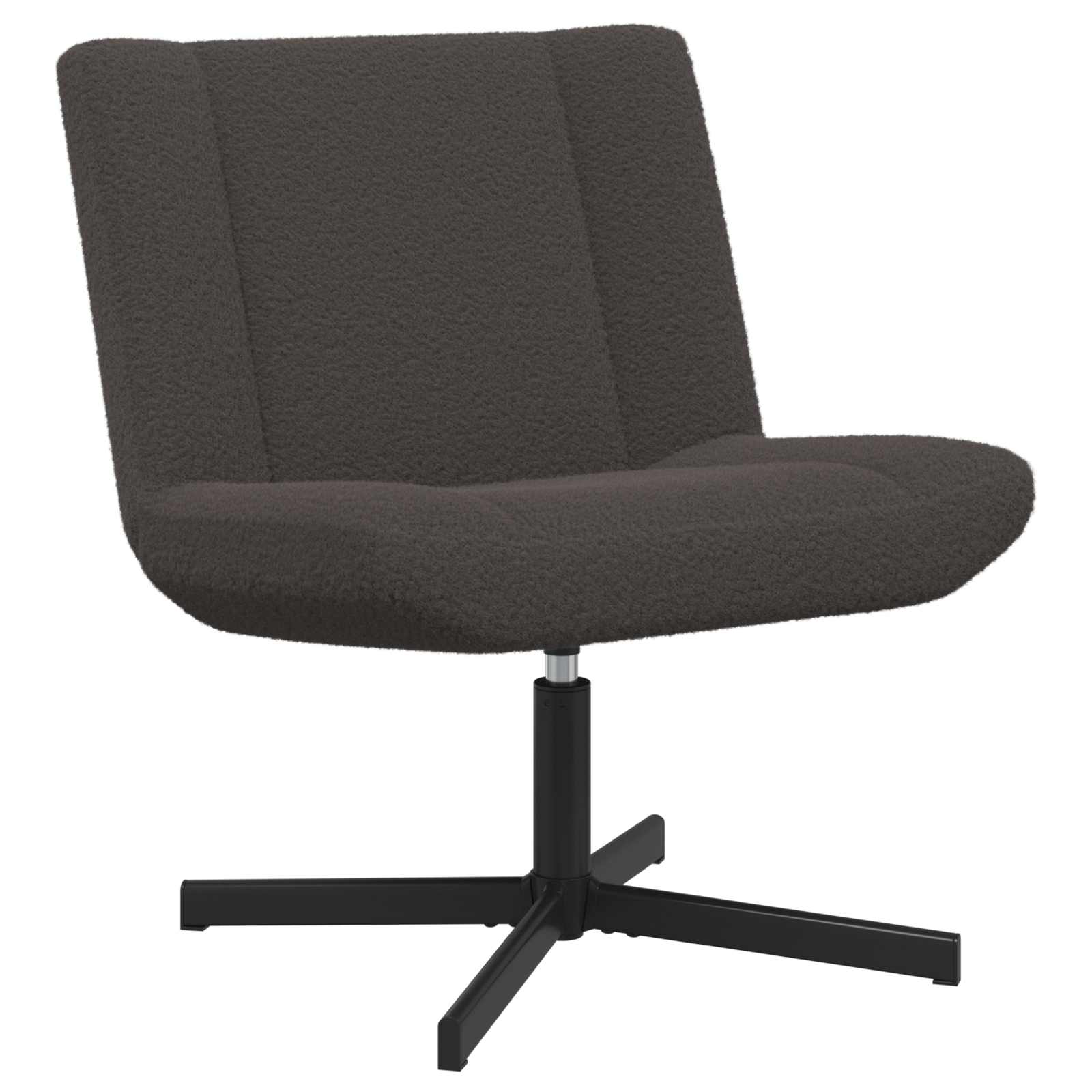 Draaistoel Donkergrijs 63 x 75 x 76 cm Schapenvacht