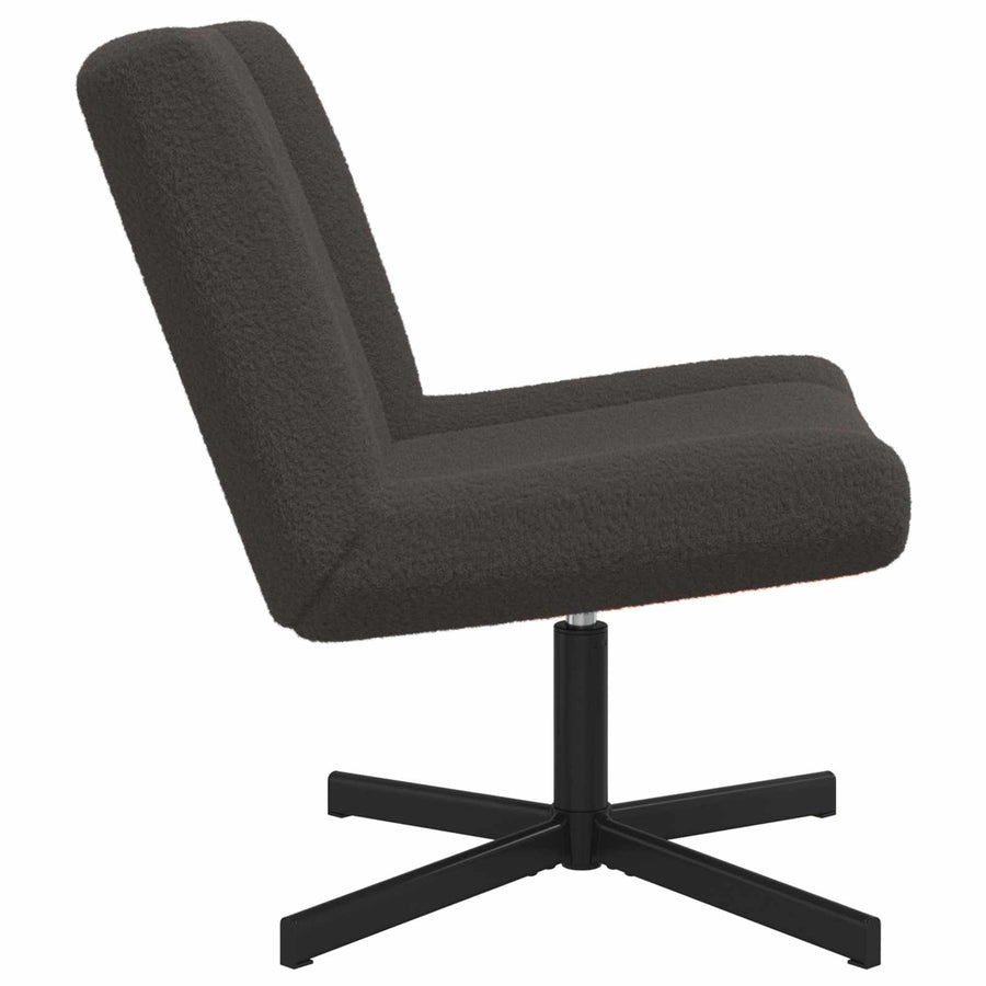 Draaistoel Donkergrijs 63 x 75 x 76 cm Schapenvacht
