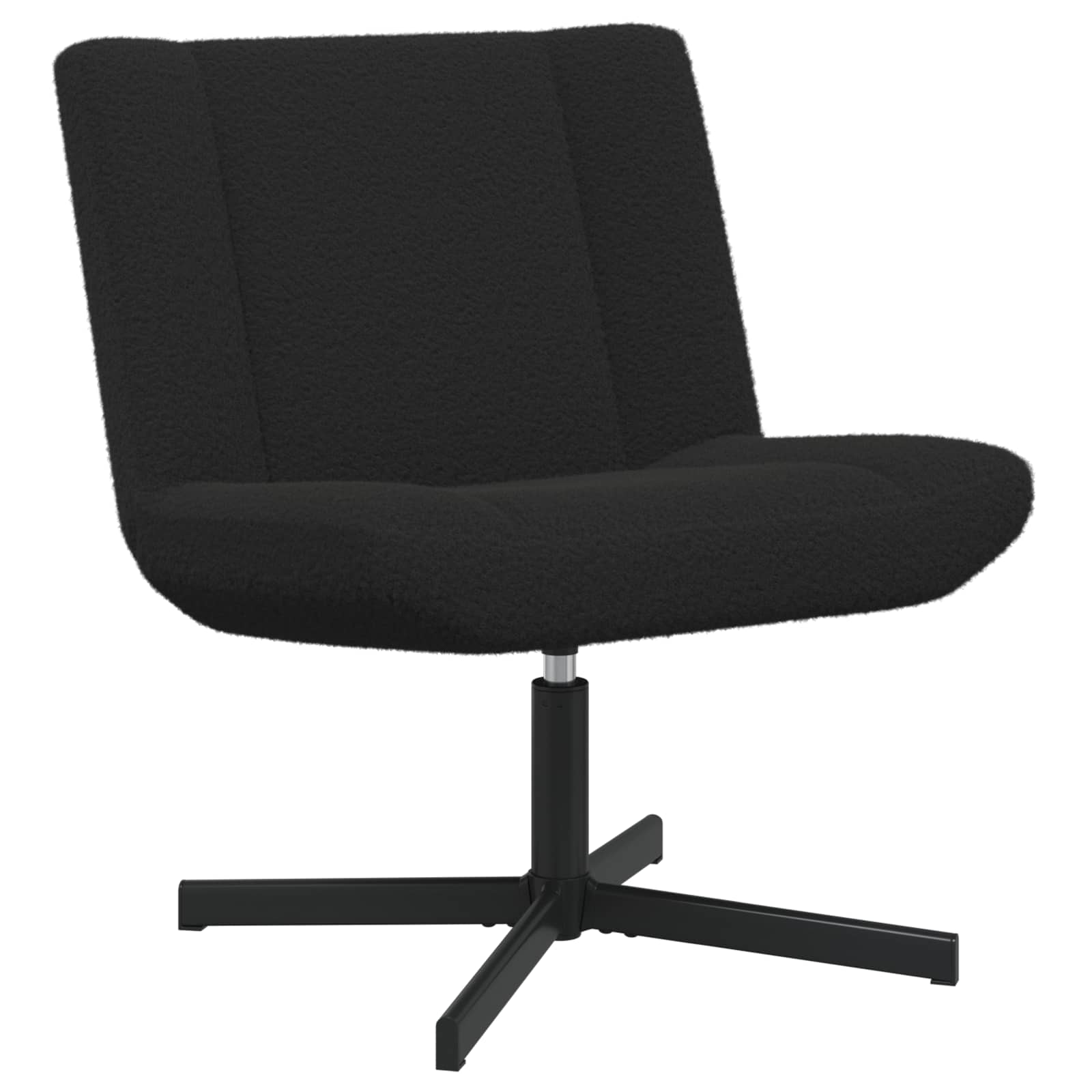 Draaistoel Zwart 63 x 75 x 76 cm Schapenvacht