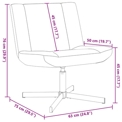 Draaistoel Zwart 63 x 75 x 76 cm Schapenvacht