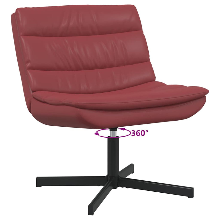 Draaistoel Wijnrood 63 x 75 x 76 cm PU