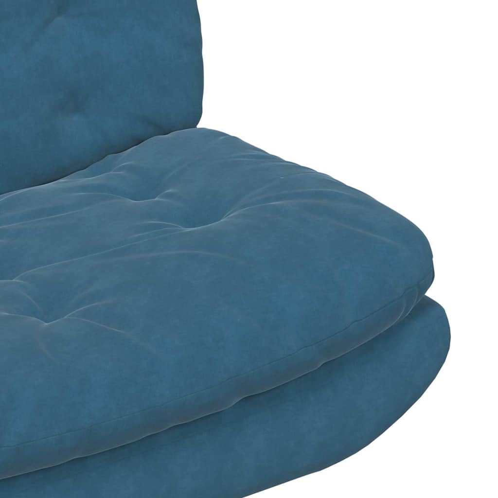 Draaibare Relaxstoel met kussen Anders Blauw 63 x 75 x 76 cm Fluweel