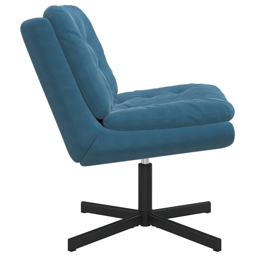 Draaibare Relaxstoel met kussen Anders Blauw 63 x 75 x 76 cm Fluweel