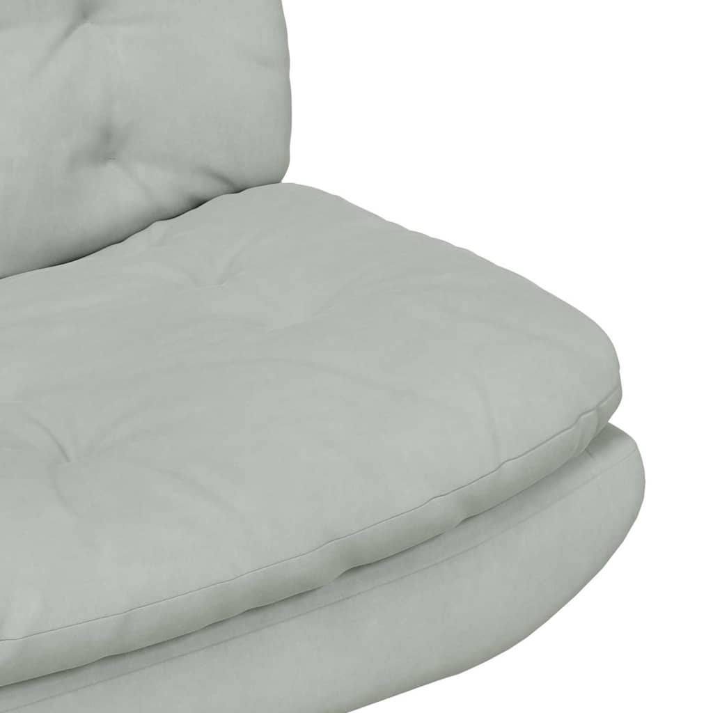 Draaibare Relaxstoel Lichtgrijs 63 x 75 x 76 cm Fluweel