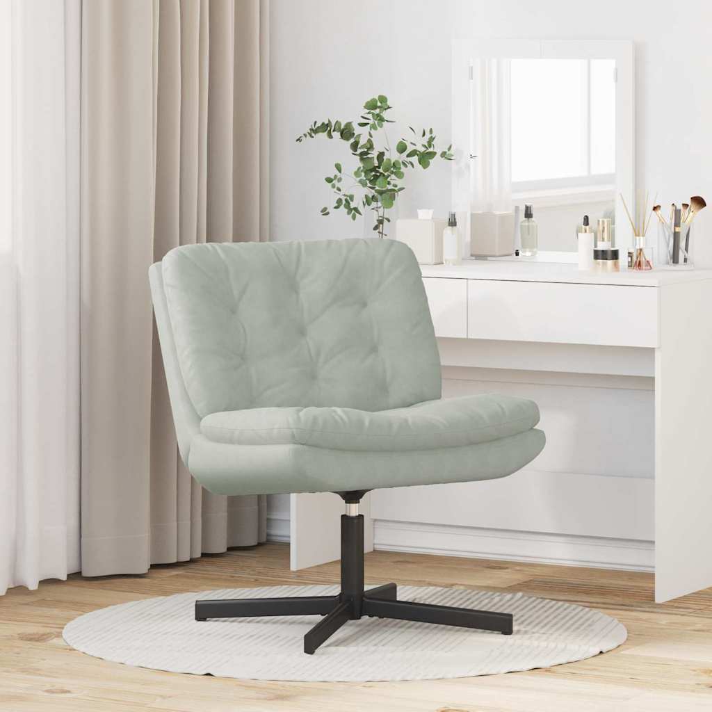 Draaibare Relaxstoel Lichtgrijs 63 x 75 x 76 cm Fluweel