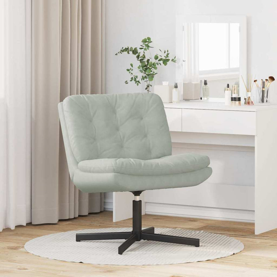 Draaibare Relaxstoel Lichtgrijs 63 x 75 x 76 cm Fluweel