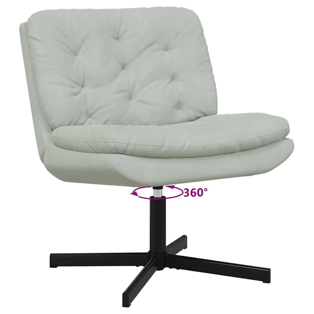 Draaibare Relaxstoel Lichtgrijs 63 x 75 x 76 cm Fluweel