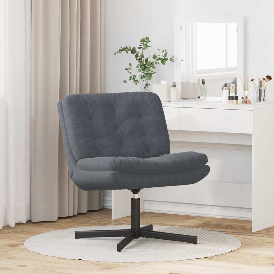 Draaibare Relaxstoel Donkergrijs 63 x 75 x 76 cm Fluweel