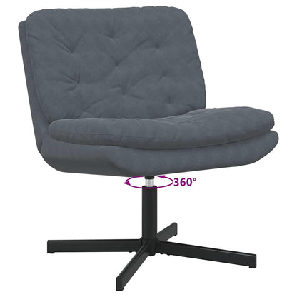 Draaibare Relaxstoel Donkergrijs 63 x 75 x 76 cm Fluweel