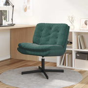 Relaxstoel draaibaar donkergroen fluweel 63x75x76 cm