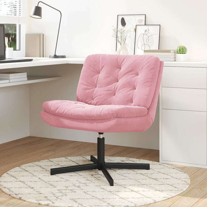 Draaibare Relaxstoel met kussen Anders Roze 63 x 75 x 76 cm Fluweel