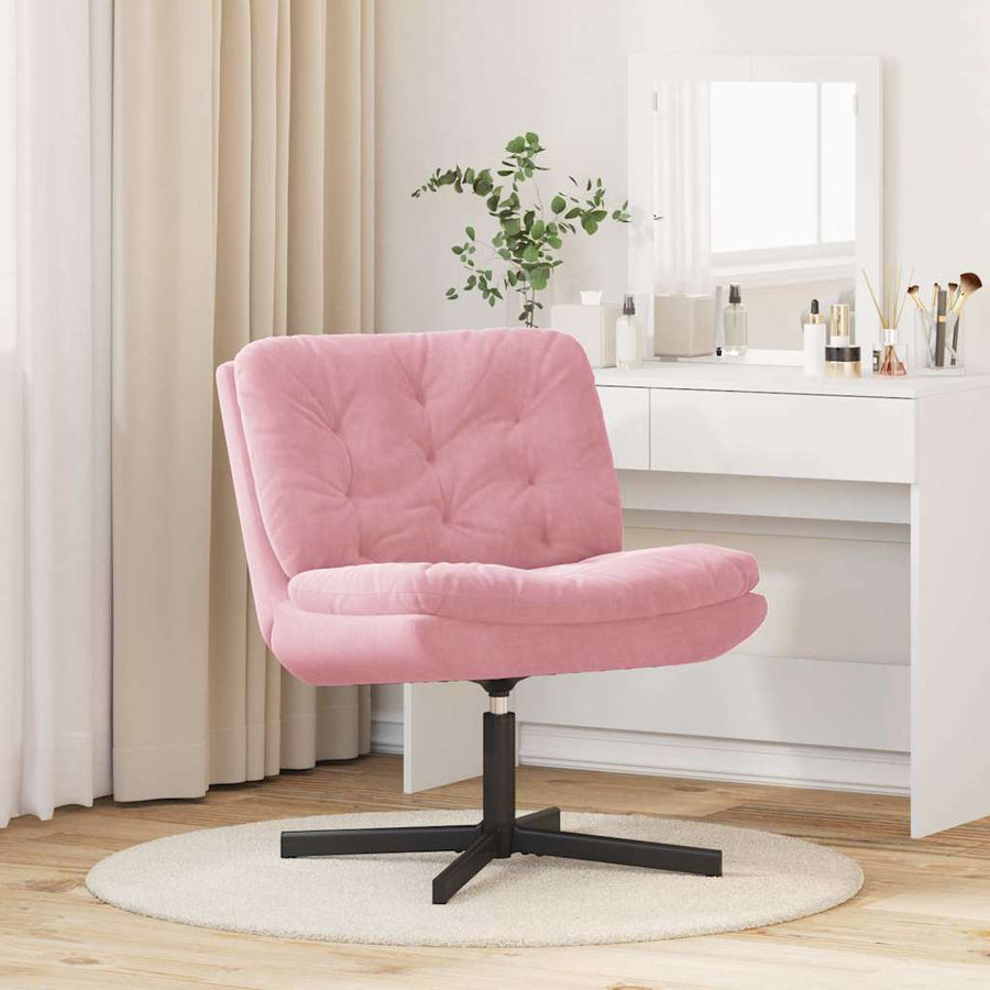 Draaibare Relaxstoel met kussen Anders Roze 63 x 75 x 76 cm Fluweel