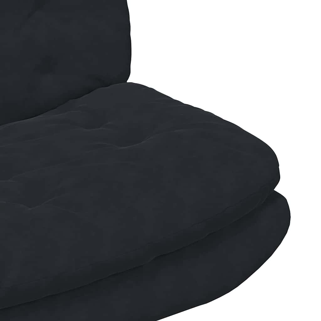 Draaibare Relaxstoel met kussen Anders Zwart 63 x 75 x 76 cm Fluweel