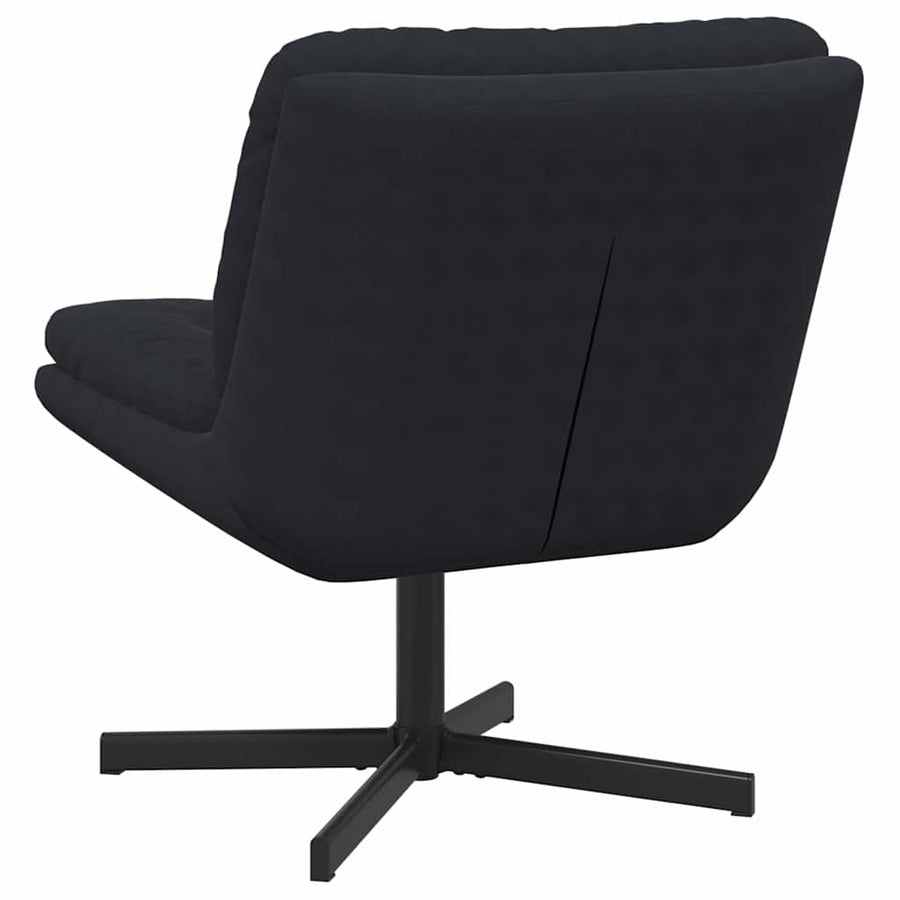 Draaibare Relaxstoel met kussen Anders Zwart 63 x 75 x 76 cm Fluweel