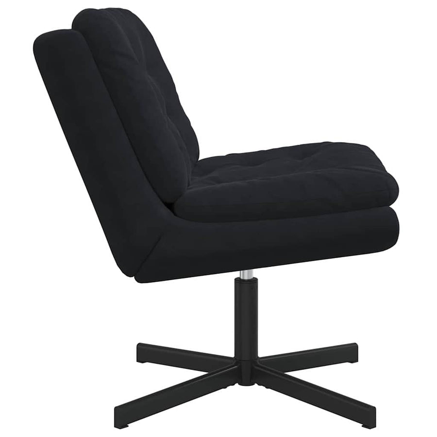 Draaibare Relaxstoel met kussen Anders Zwart 63 x 75 x 76 cm Fluweel
