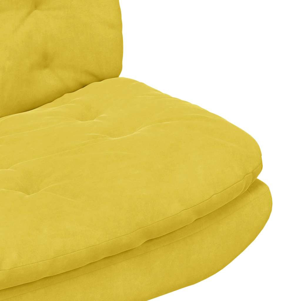 Draaibare Relaxstoel met kussen Anders Geel 63 x 75 x 76 cm Fluweel