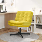 Swivel Recliner Yellow 63 x 75 x 76 cm Velvet