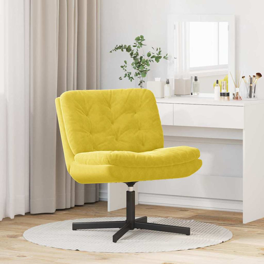 Draaibare Relaxstoel met kussen Anders Geel 63 x 75 x 76 cm Fluweel