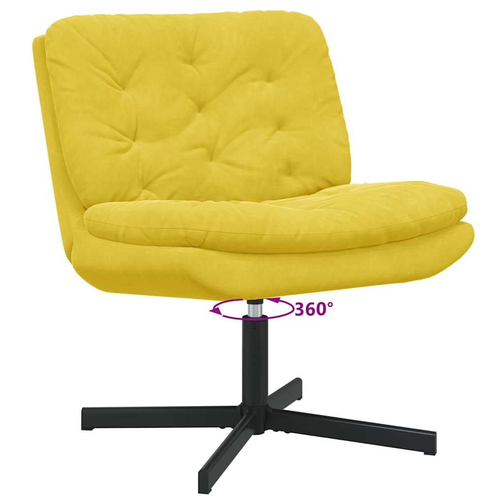 Draaibare Relaxstoel met kussen Anders Geel 63 x 75 x 76 cm Fluweel