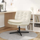 Swivel Recliner Cream 63 x 75 x 76 cm Velvet