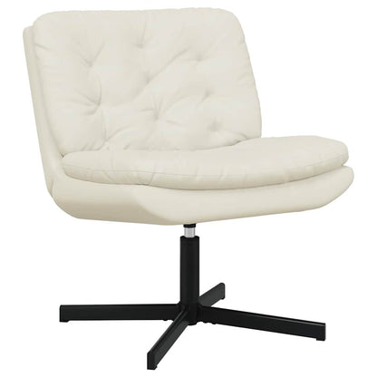 Draaibare Relaxstoel met kussen Anders Crème 63 x 75 x 76 cm Fluweel