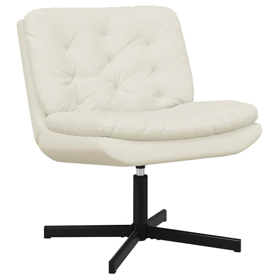 Draaibare Relaxstoel met kussen Anders Crème 63 x 75 x 76 cm Fluweel