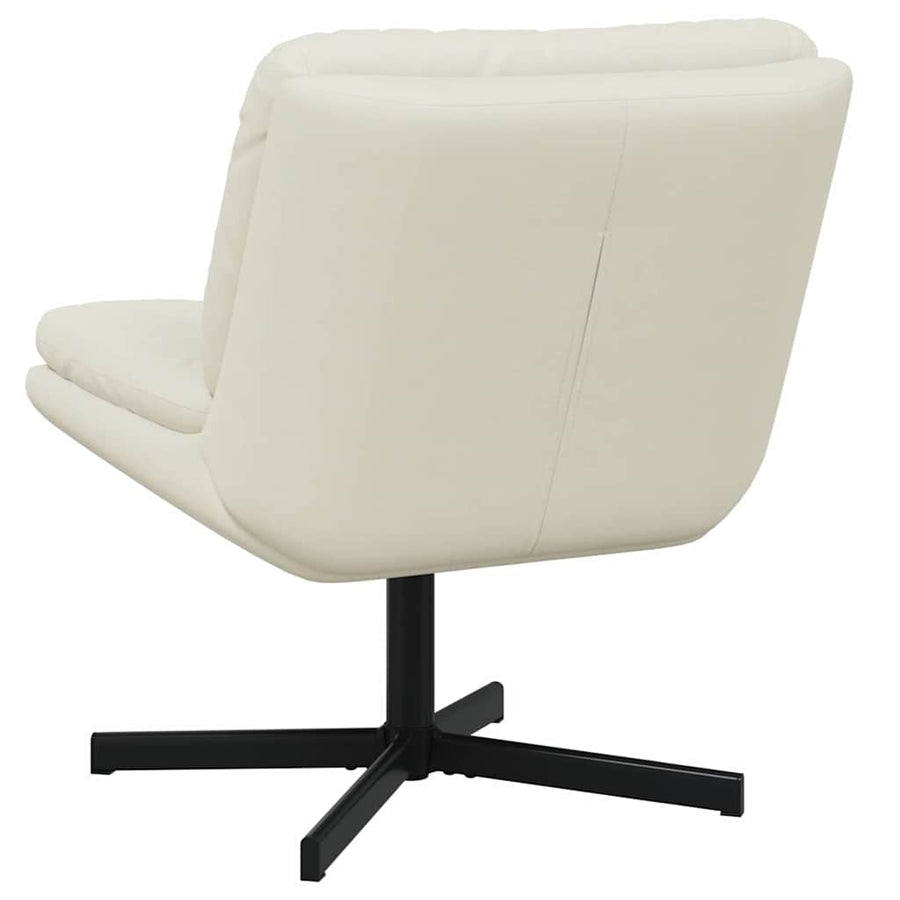 Draaibare Relaxstoel met kussen Anders Crème 63 x 75 x 76 cm Fluweel